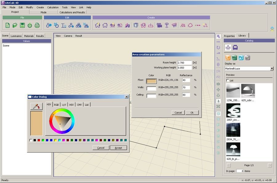 Litecalc - Gestione colori