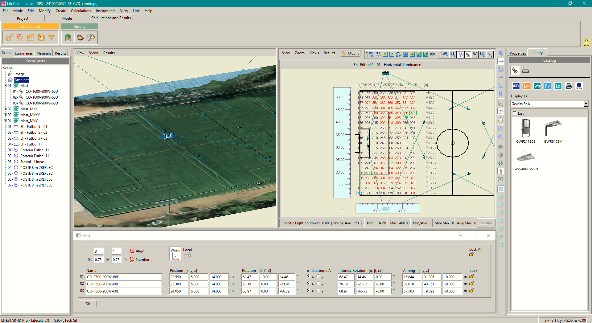 Terrain de football via Google Maps